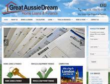 Tablet Screenshot of greataussiedream.com.au